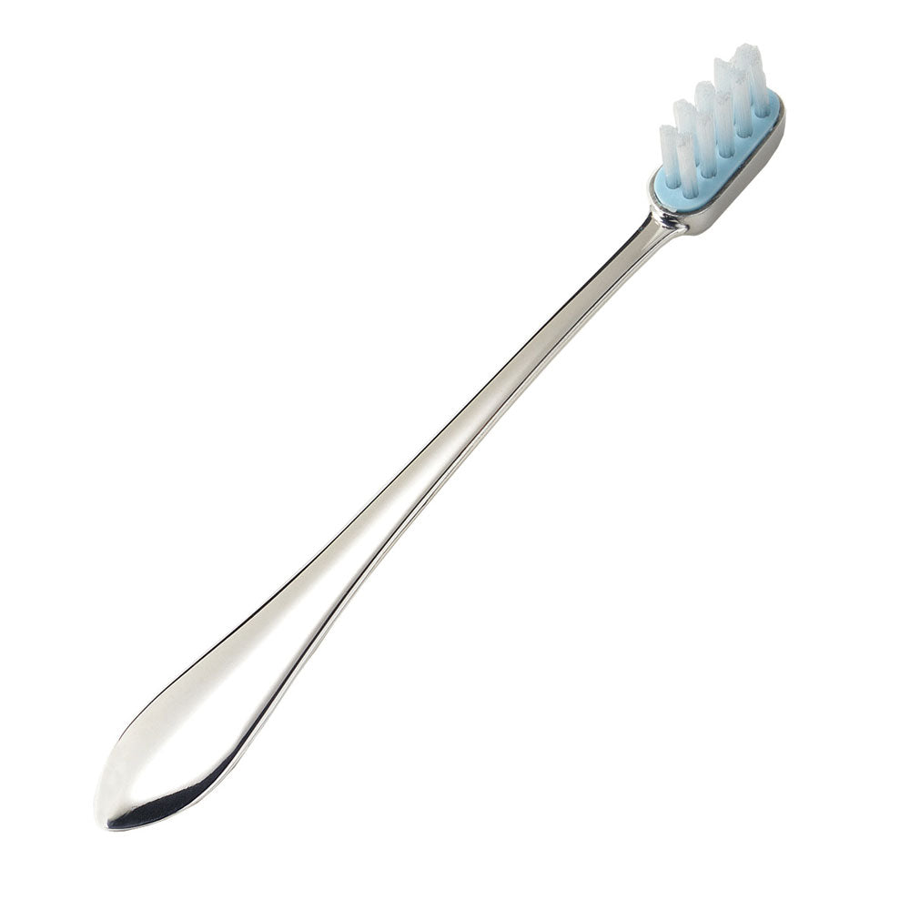 Sterling Silver Baby Toothbrush - Jackson Boys Blue