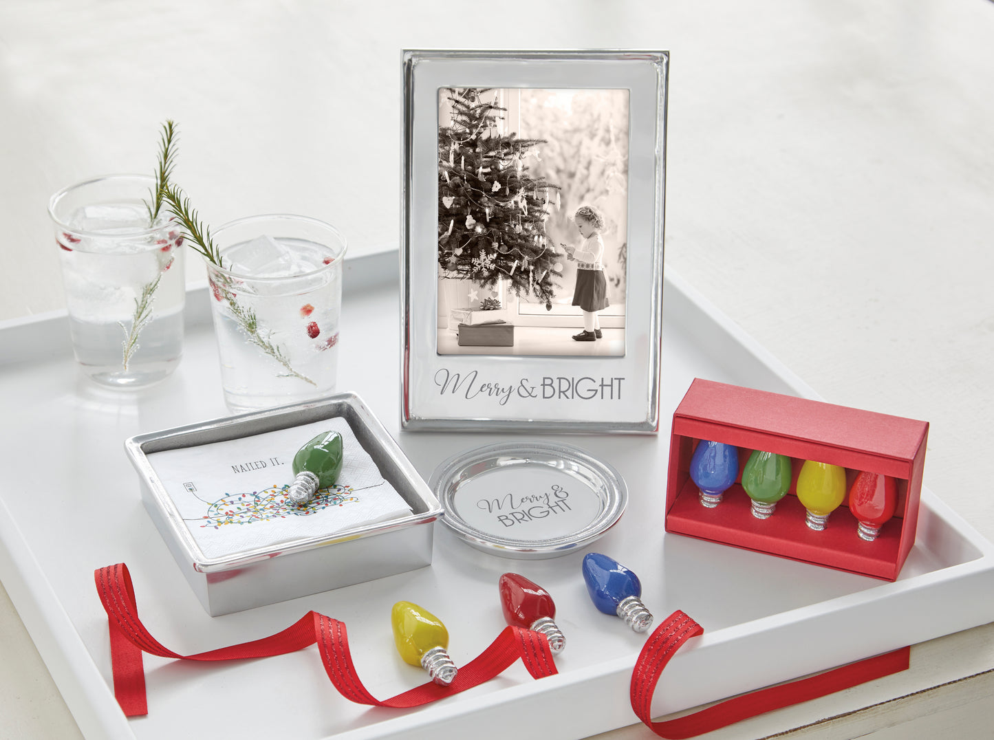 Christmas Bulb Napkin Weight Set