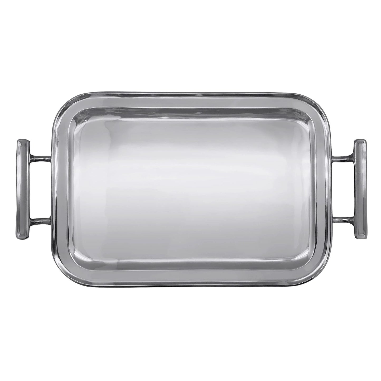 Silver Rectangle Serving Tray with Handles