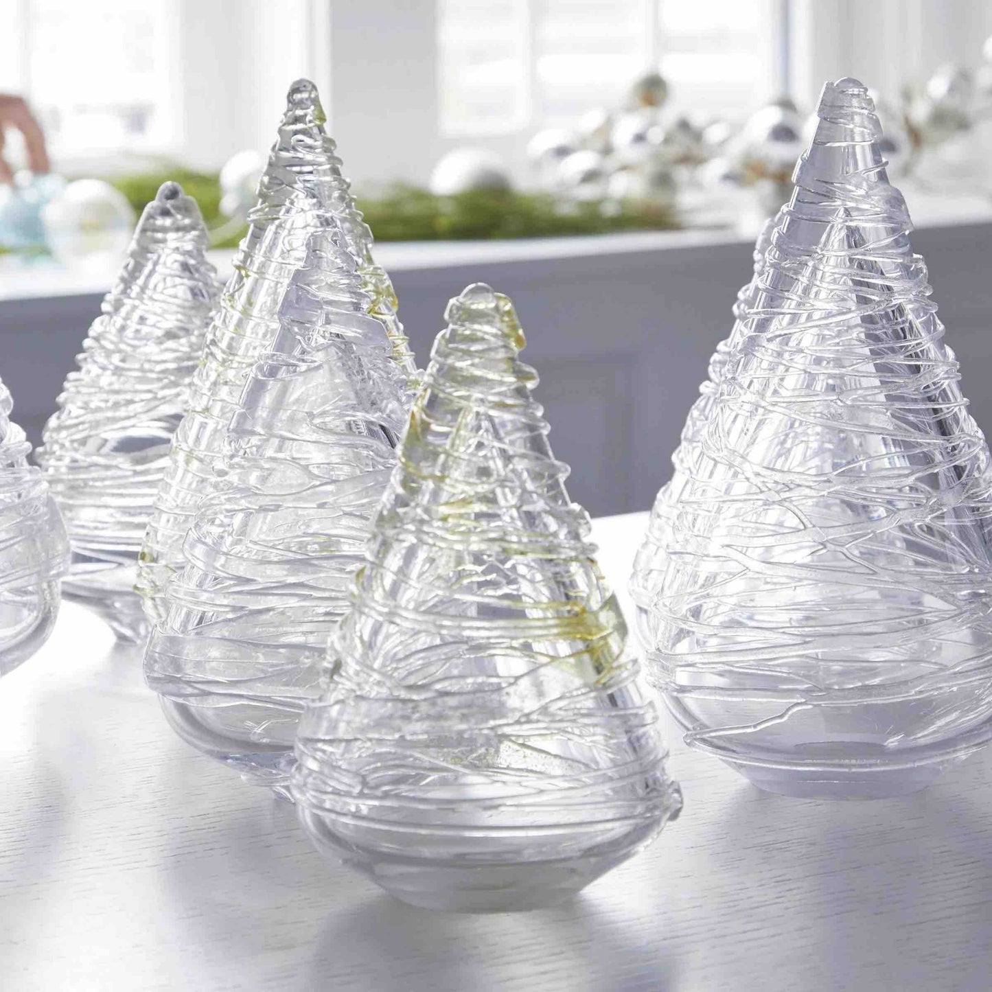 Gold Swirl Small Glass Tree