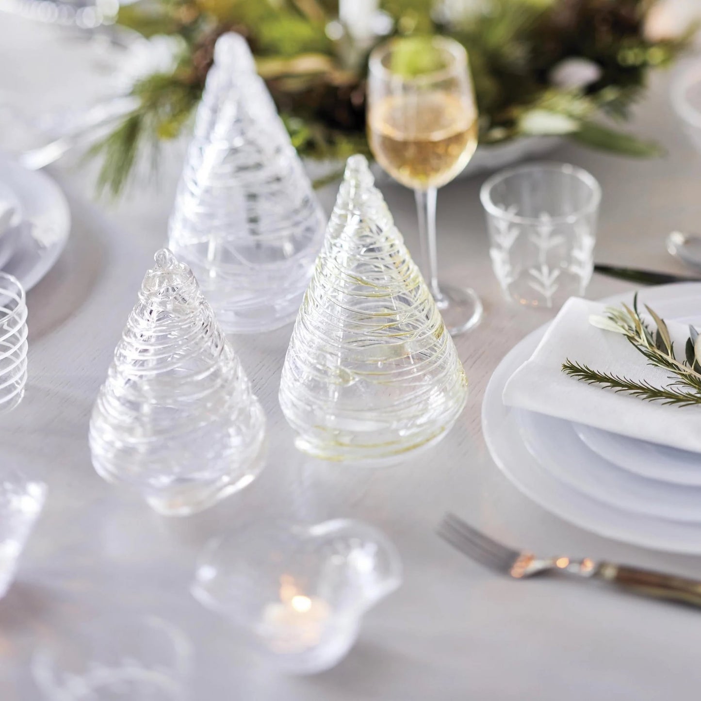 Gold Swirl Small Glass Tree