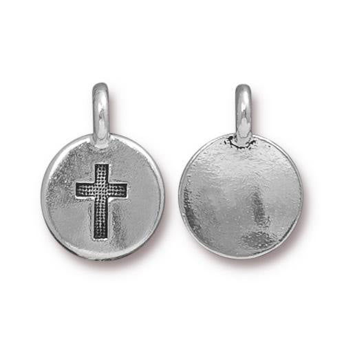 Silver Cross Charm
