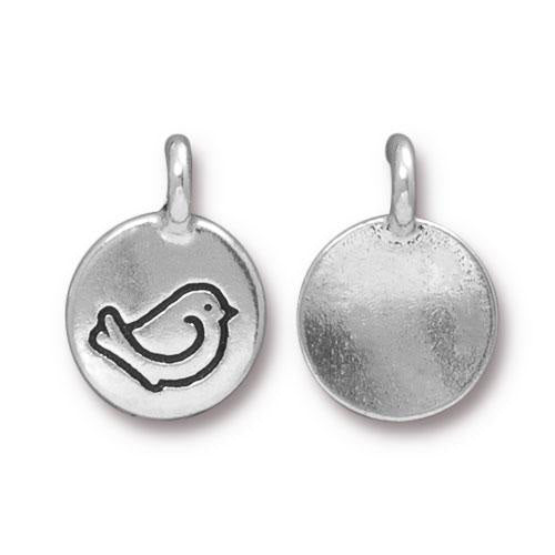 Silver Mama Bird Charm