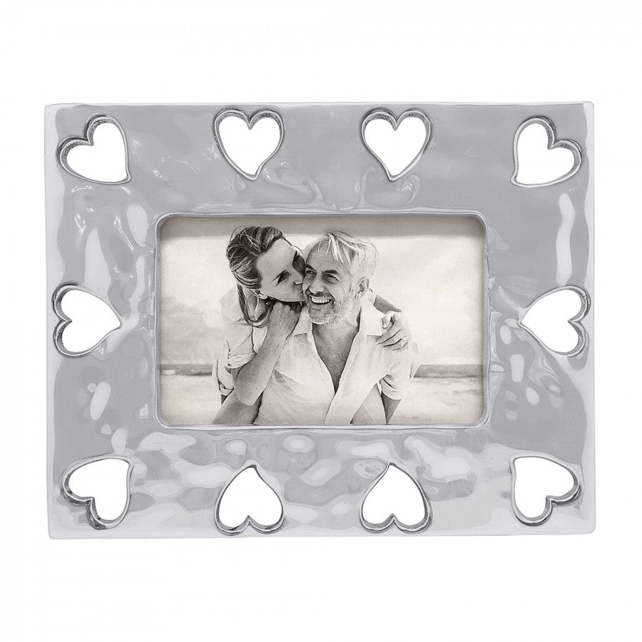 Silver Open Hearts Picture Frame