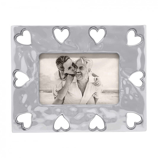 Silver Open Hearts Picture Frame