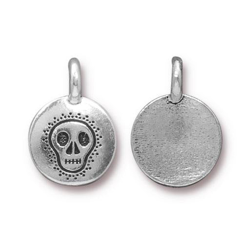 Silver Skull Charm