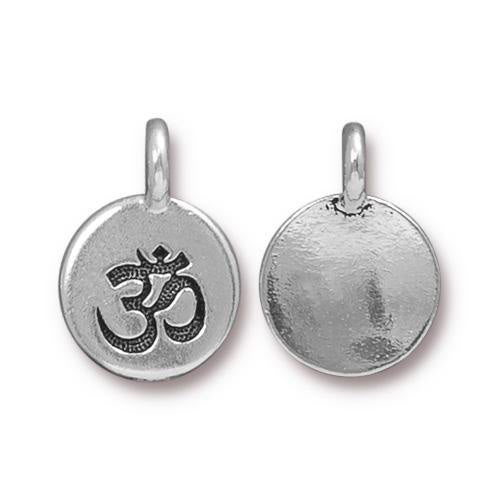 Silver Yoga Om Charm