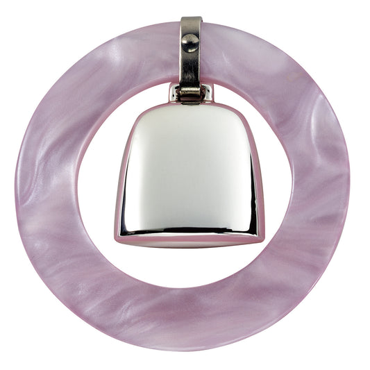 Pink Sterling Silver Teething Ring