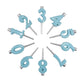 Blue Number Candle Holder Set