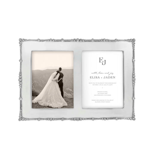 Double Photo Frame - 5x7 Silver