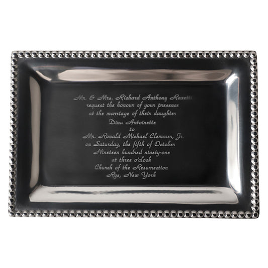 Engraved Wedding Invitation Tray (Rectangle)