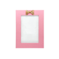 pink frame with gold bows