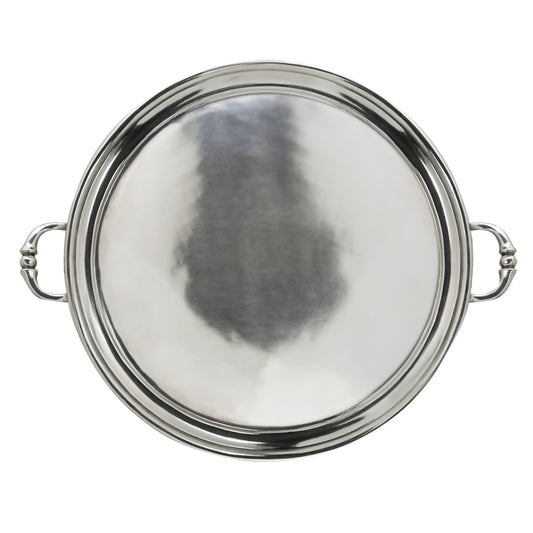 Round Serving Tray With Handles
