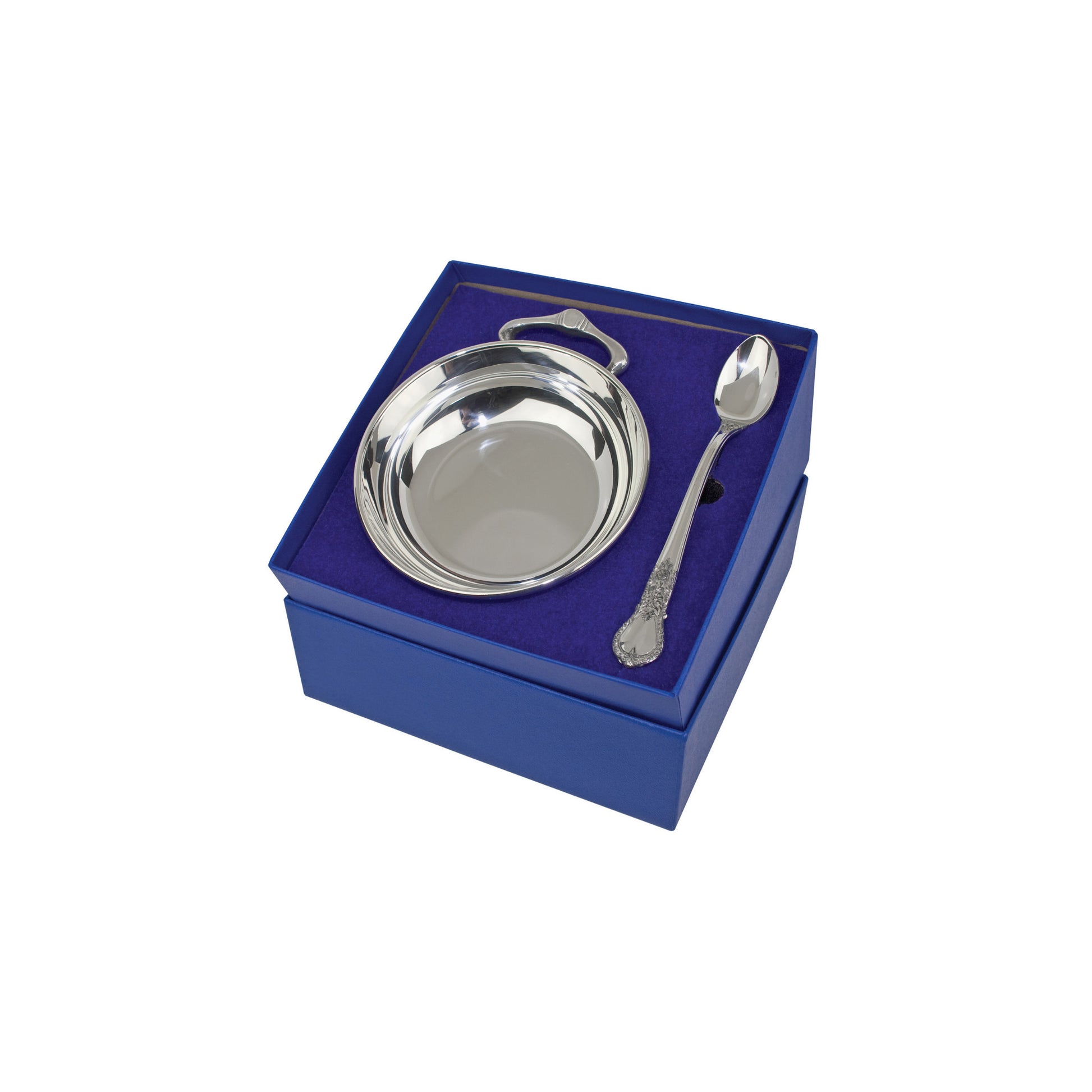 Porringer and Silver Baby Spoon Gift Set