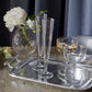 Silver Rectangle Serving Tray with Handles