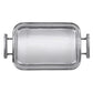 Silver Rectangle Serving Tray with Handles