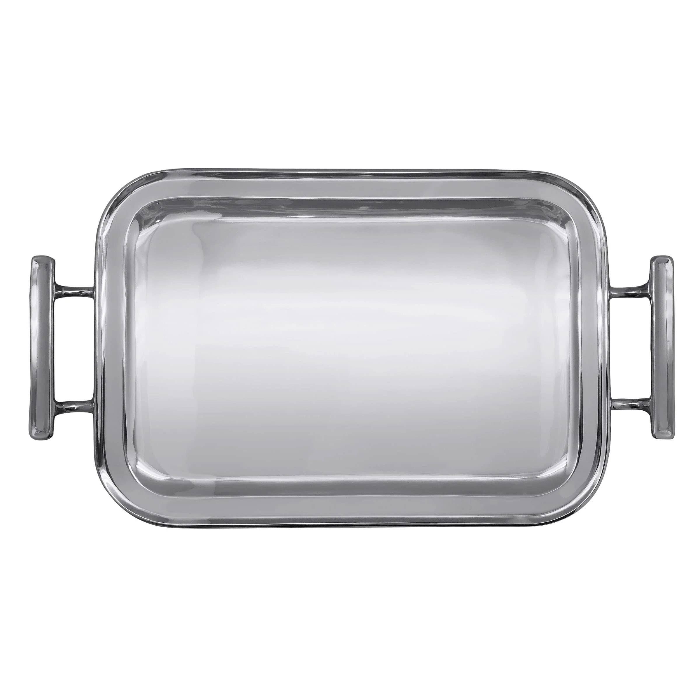 Silver Rectangle Serving Tray with Handles - Templeton Silver