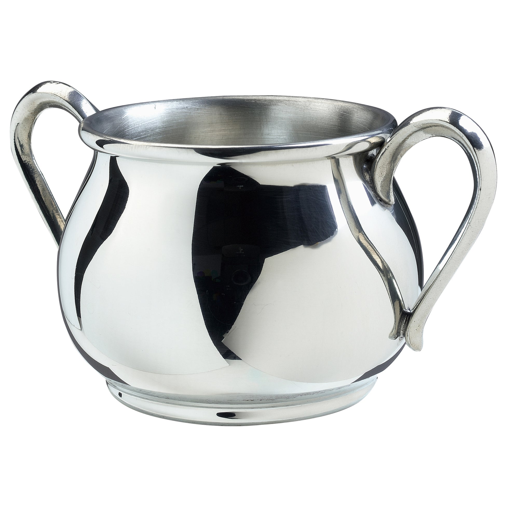 Silver Bulged Double Handle Baby Cup