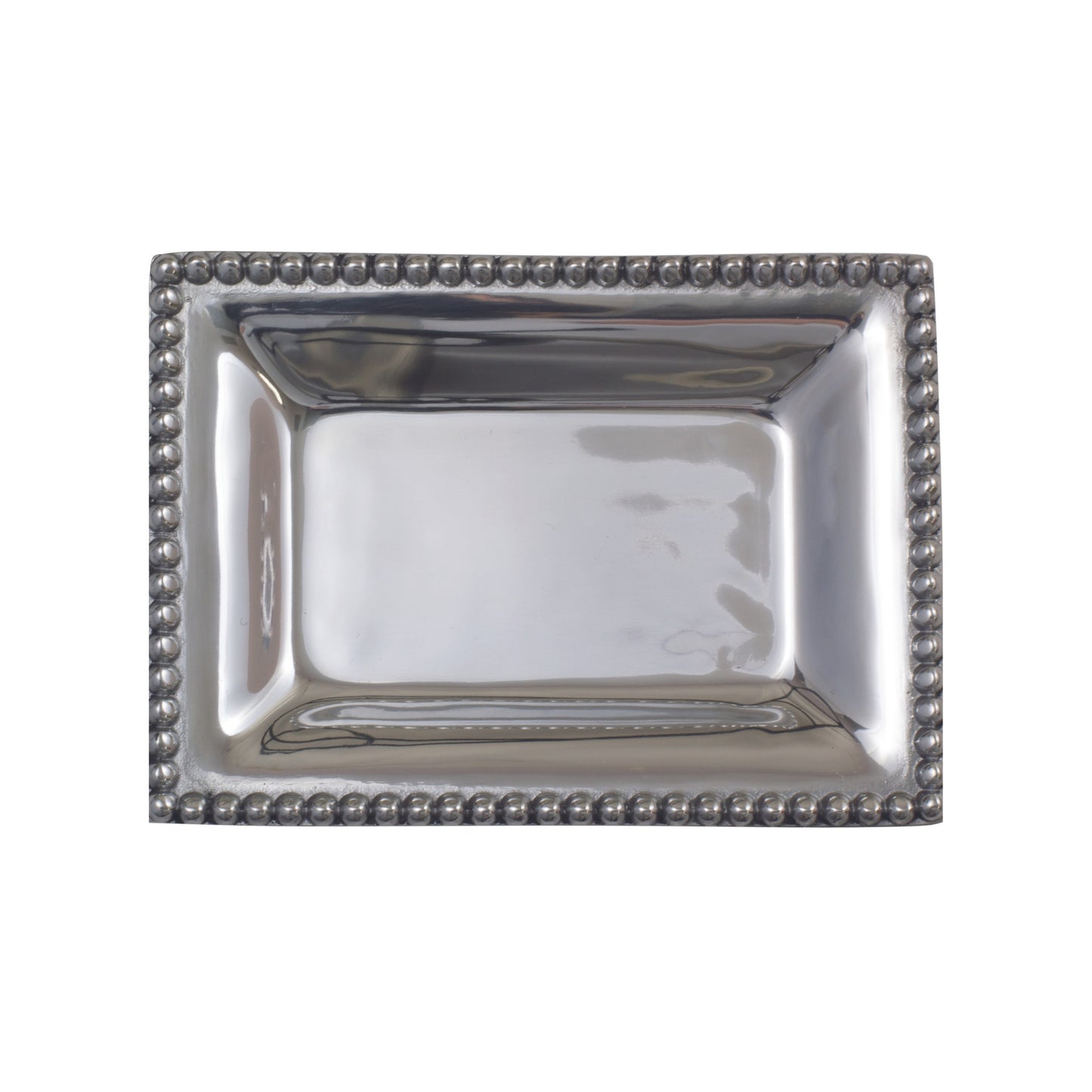 Templeton Silver Small Beaded Silver Vanity Tray that can be engraved