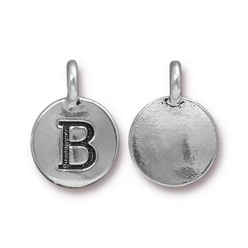 Silver Initial Charm - Letter B