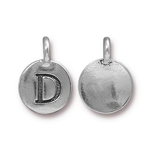 Silver Initial Charm - Letter D