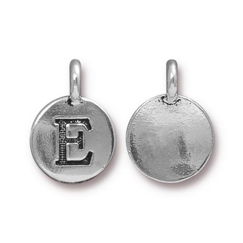 Silver Initial Charm - Letter E