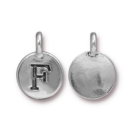 Silver Initial Charm - Letter F