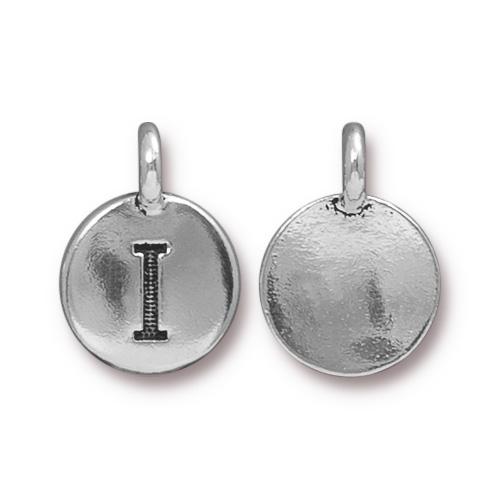 Silver Initial Charm - Letter I