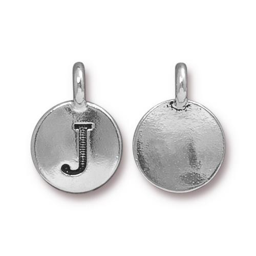 Silver Initial Charm - Letter J