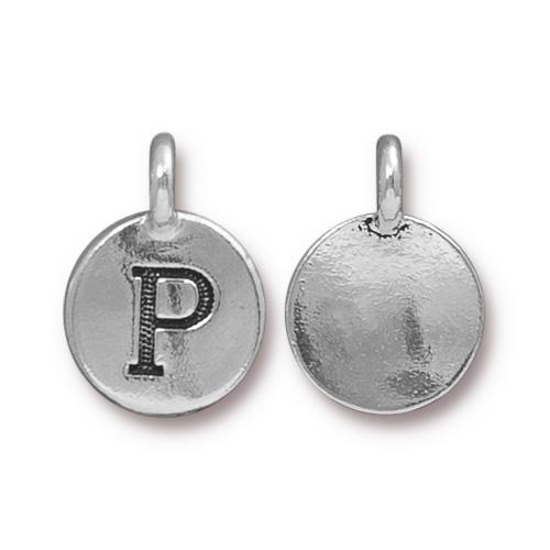 Silver Initial Charm - Letter P