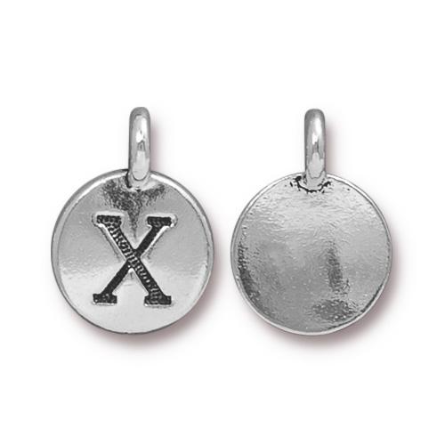 Silver Initial Charm - Letter X