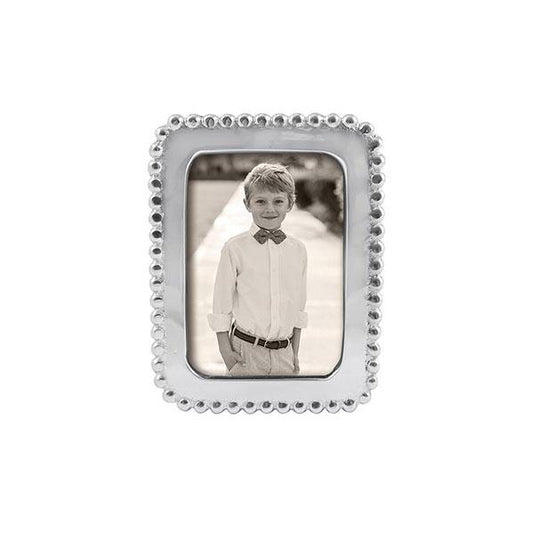 Beaded 2x3 Silver Picture Frame