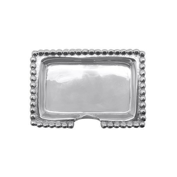 Silver Beaded Business Card Holder Templeton Silver