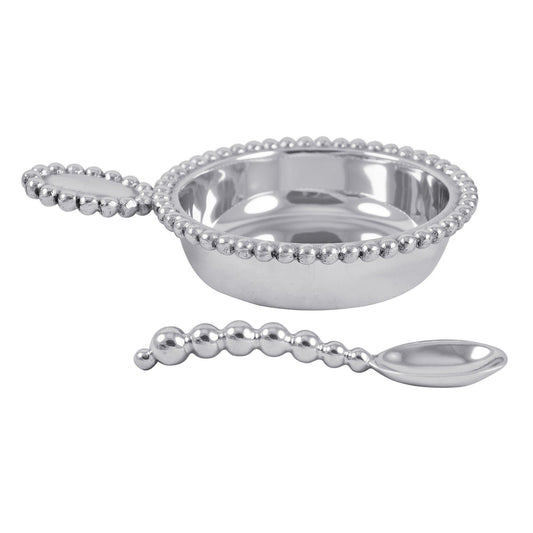 Silver Porringer Bowl and Spoon Set