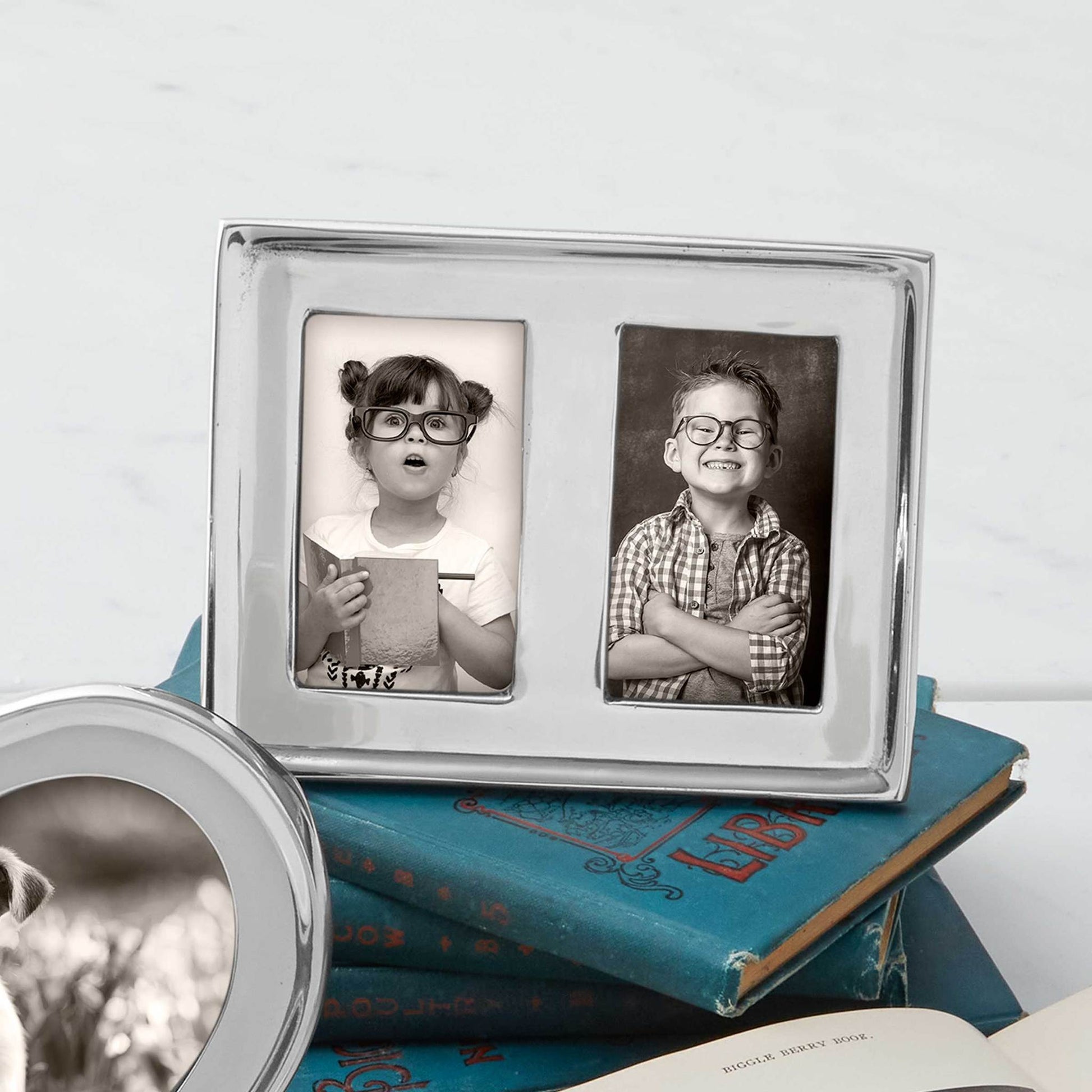 Double 2x3 Silver Picture Frame