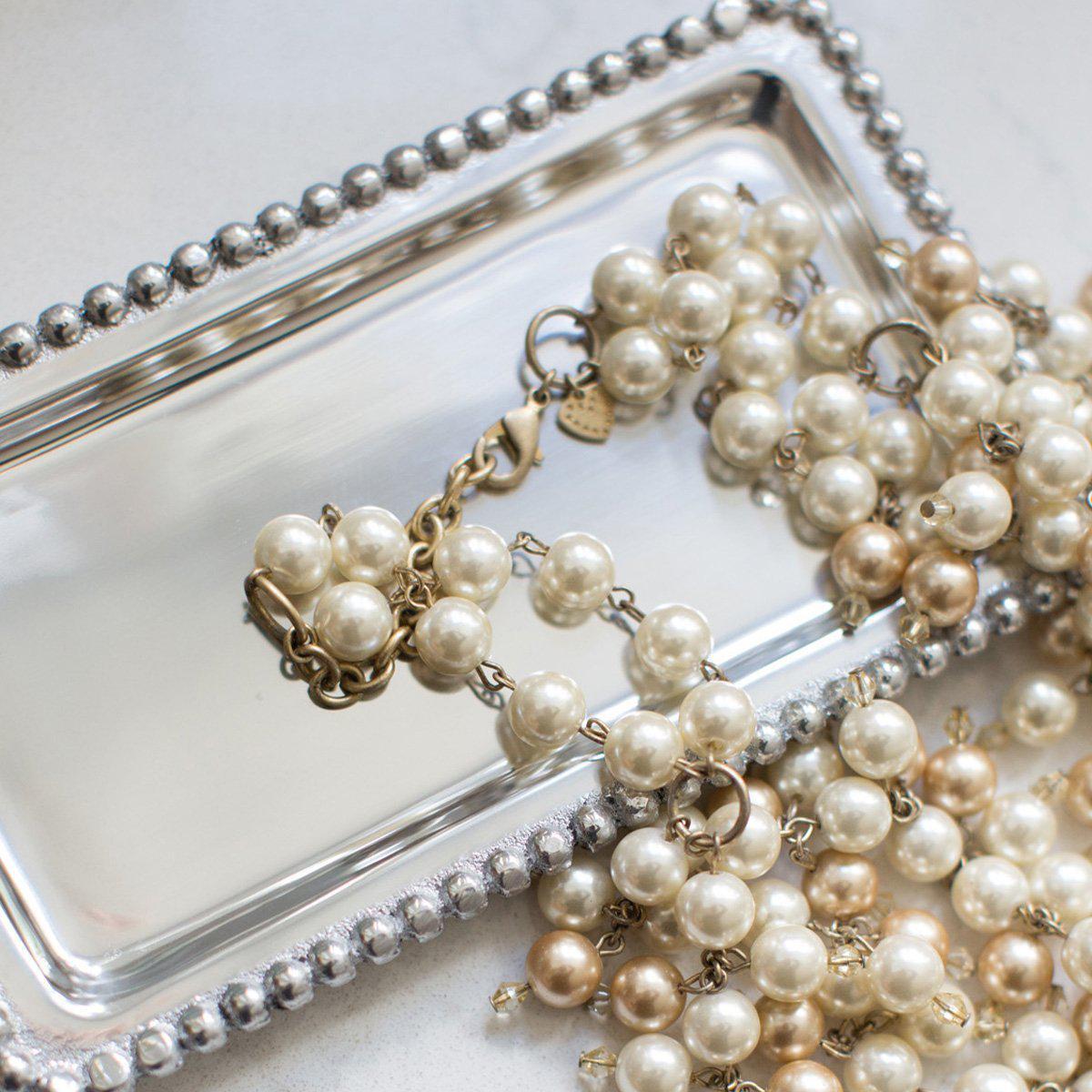 Beaded Signature Vanity Trays