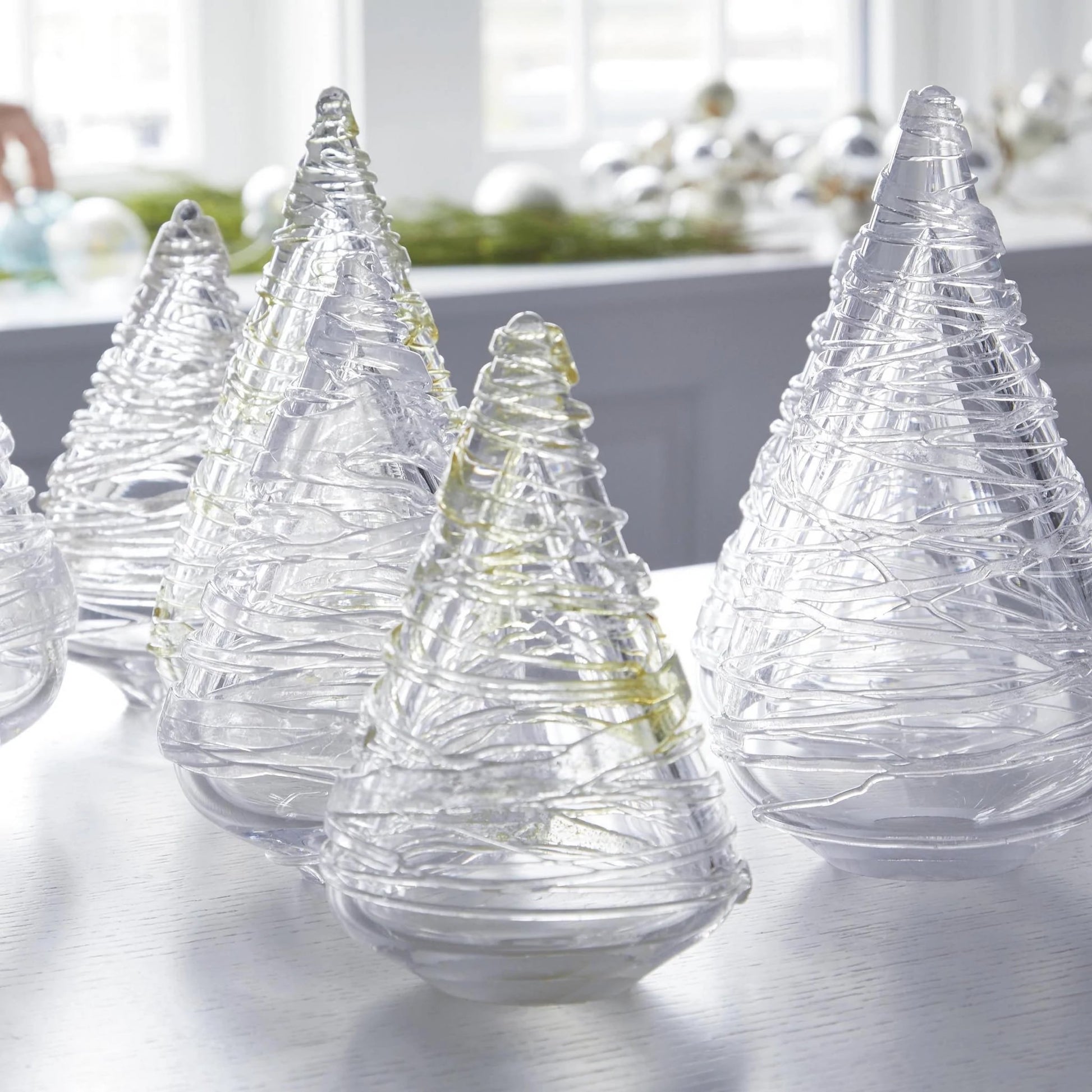 Gold Swirl Large Glass Tree