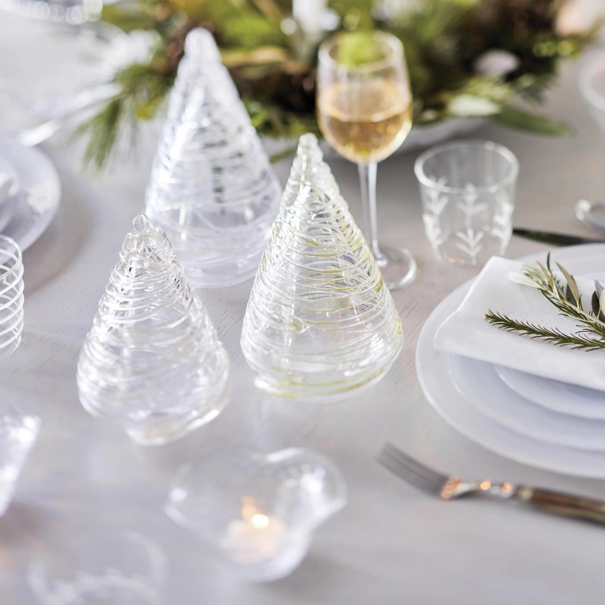 Gold Swirl Small Glass Tree