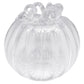 Clear Glass Pumpkin and Clear Stem