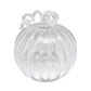 Clear Glass Pumpkin and Clear Stem