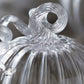 Clear Glass Pumpkin and Clear Stem