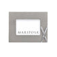 Grey Linen 4x6 Picture Frame with Silver Skis