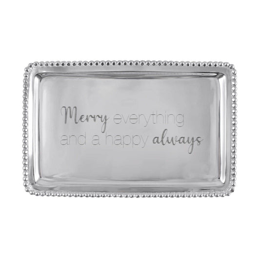 MERRY EVERYTHING AND A HAPPY ALWAYS Beaded Vanity Tray