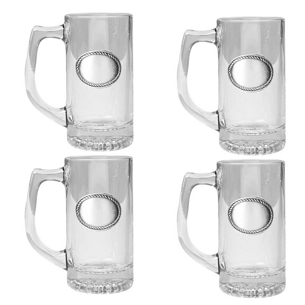 Glass Tankards with Monogram