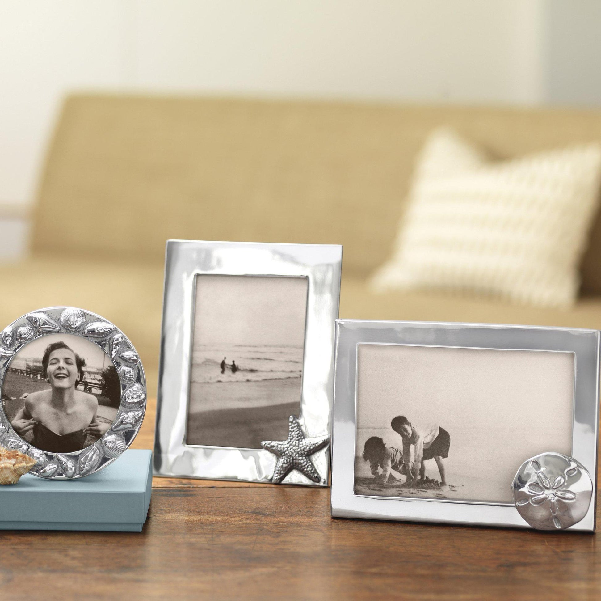 Sand Dollar Silver Picture Frame