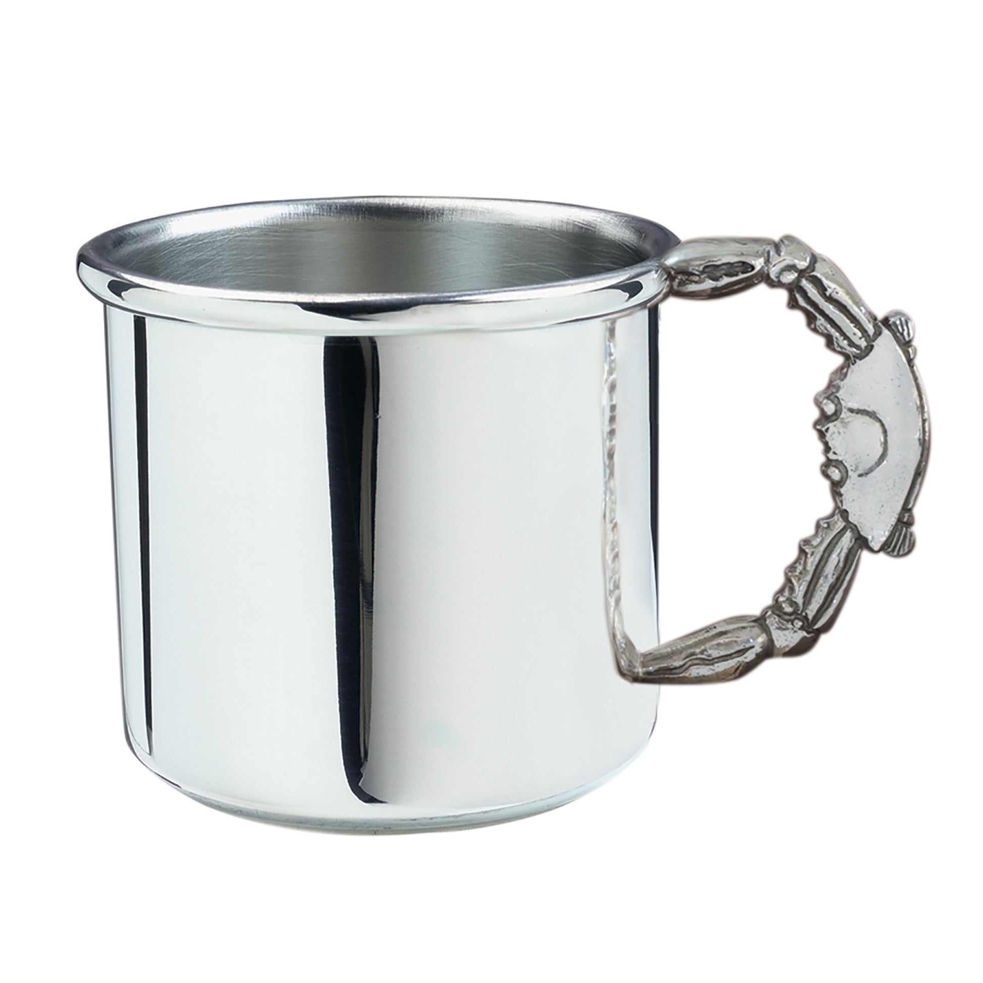 Silver Baby Cup with Crab Handle