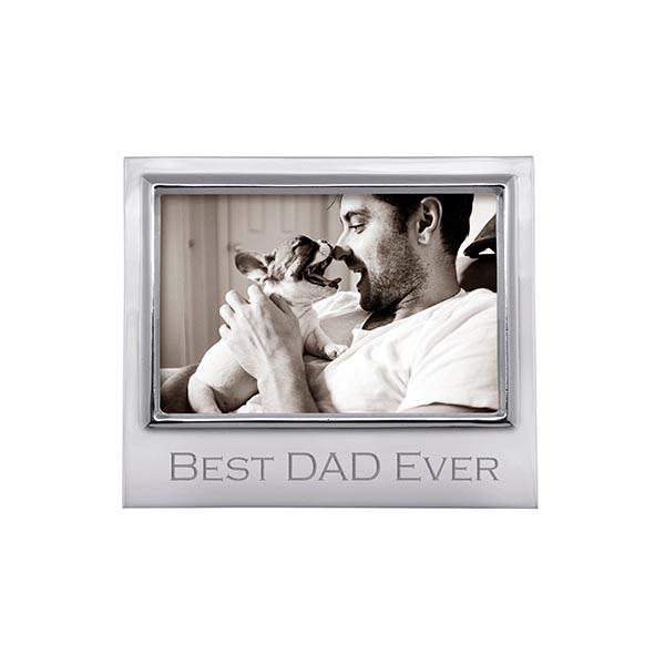 Silver Best Dad Ever Picture Frame