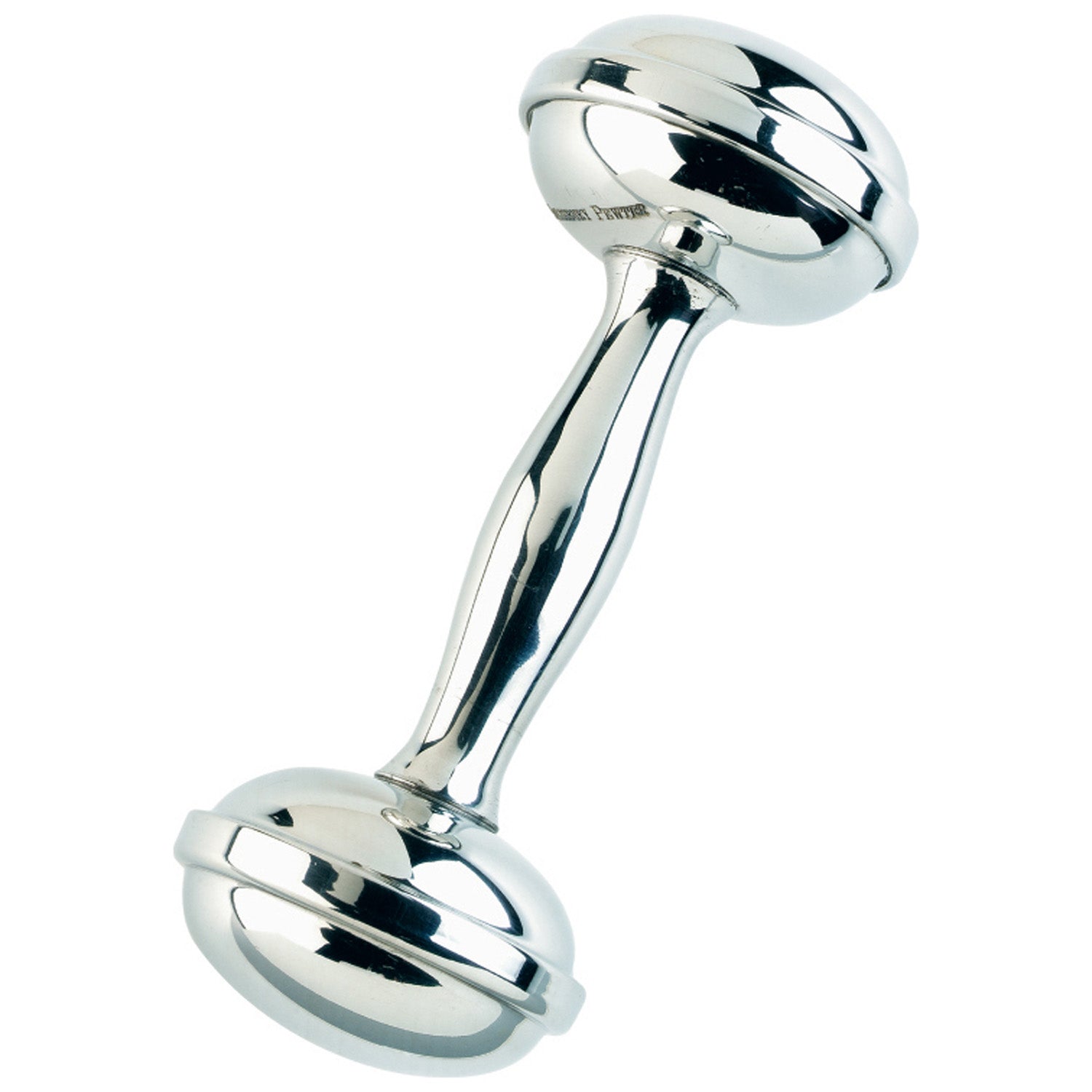 Silver Dumbbell Rattle