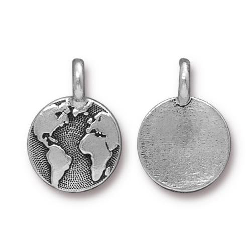 Silver Earth Charm