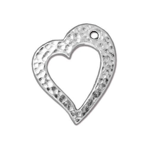 Silver Floating Heart Charm